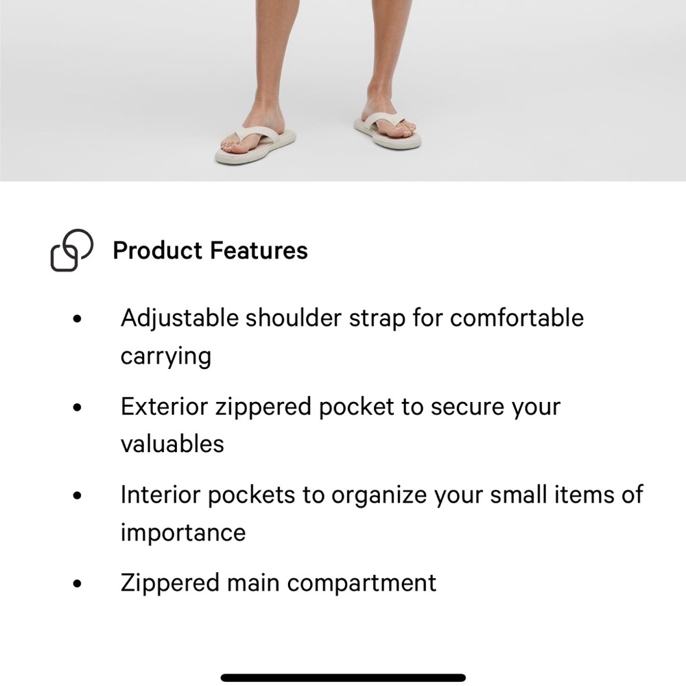 NWT Lululemon City Essentials Small Shoulder Bag 3L Ivory - Picture 5 of 6